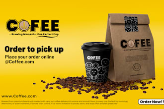 design coffee shop cafe bakery restaurant food brand logo design with branding