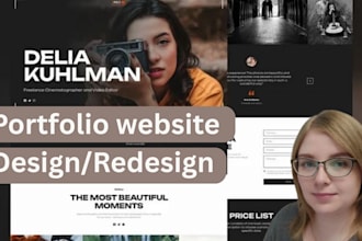 design or redesign filmmaker, photographers, videographers portfolio website