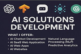 develop saas ai website, ai mobile app, ai chatbot, ai companion app