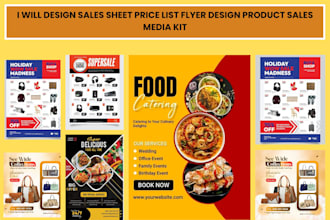 design sales sheet price list flyer design product sales media kit flyer design