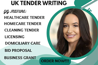 research and bid on winning uk tender, bid proposal, healthcare, homecare tender