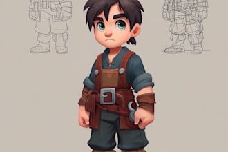 create 2d game character in spine