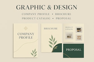 design high quality company profile, product catalog, sell sheet, brochure, epk