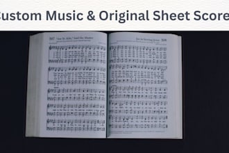 compose original sheet music or custom music score for your project