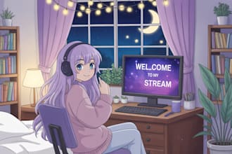 design stunning and custom vtuber backgrounds for your streaming setup