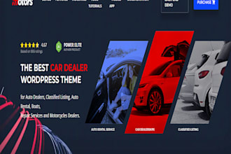 design car dealership website, automotive car rental, using wordpress website