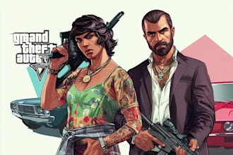 draw realism style gta character illustration for you