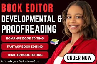 do developmental editing and book editing for romance and fantasy novel