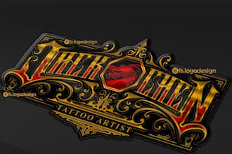 logo design for tattoo studio and babershop