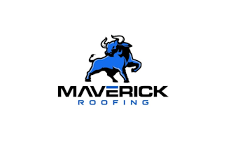 design blue bull roofing company logo