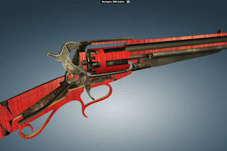 3d design of printable cosplay props weapons air