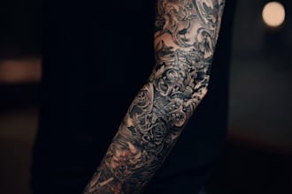 create a tattoo design of tattoo sleeve