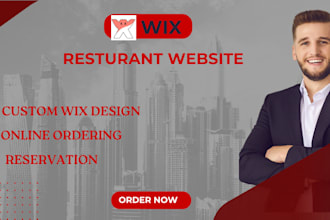 design a custom wix restaurent website with online ordering and reservation seo