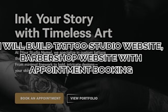 build tattoo studio website, spa, barbershop website with appointment booking