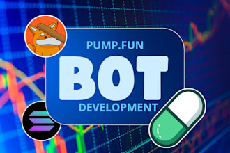 build pump fun bot, telegram, evm solana volume bot, sui gas pump trading bot