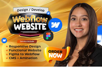 develop webflow website, figma to webflow or redesign webflow website