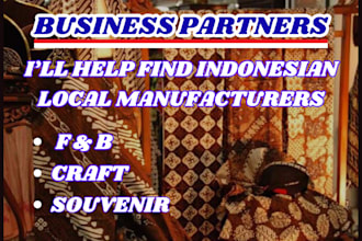 help you find local manufacturers in indonesia