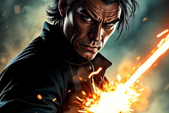 paint comic character or comic book illustration