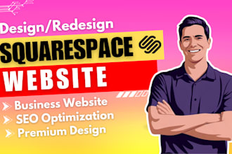 redesign or build a modern squarespace site that converts