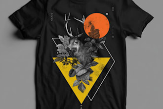 design trendy typography and illustration t shirt designs