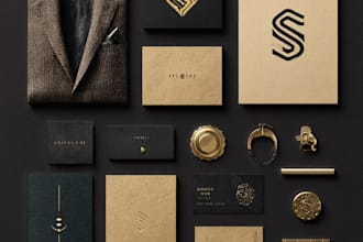 create a timeless fashion logo and branding elements