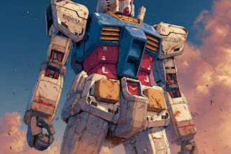 do mecha robot gundam illustrations