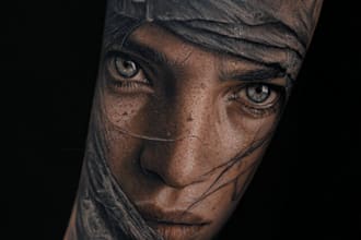 draw a realistic realism tattoo design for you