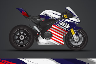 design motorcycle livery, decal, sticker