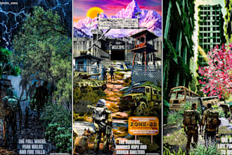 create cinematic game scenes, environments and concept art