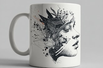 do coffee mug design, custom mug design