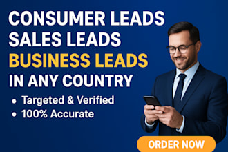 provide hot consumer leads sales leads b2b leads database business leads