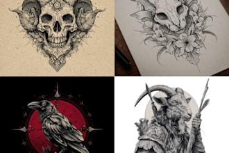 create old school or traditional tattoo design