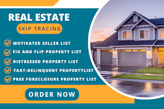 provide updated motivated seller leads with skip tracing