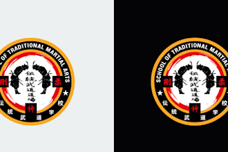 design a karate, jiu jitsu, gym, martial art fitness logo