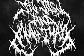 design a brutal sludge metal band logo