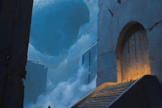 paint scifi or fantasy digital art illustration