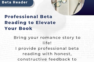 suggest improvements so your work is ready for publishing
