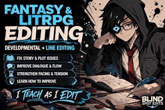developmental and line edit your fantasy or litrpg chapter