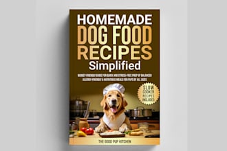 create a book cover contest homemade dog food design