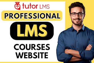 design online lms website or elearning website or online course