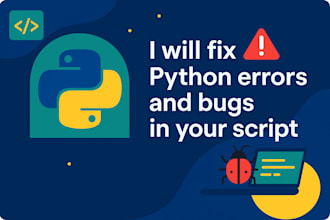 fix python errors and bugs in your script