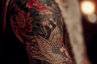 make a traditional japanese irezumi tattoo