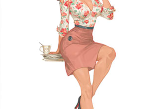 create a pin up girl and pin up girl illustration
