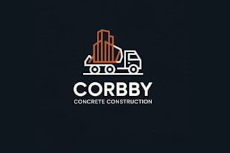 design concrete construction creation logo