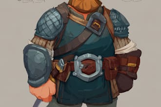 draw 2d game art military character design