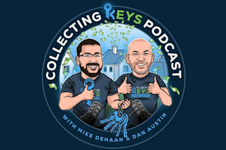 design unique keys podcast thumbnail logo