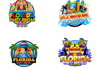 design luxury bounce house logo