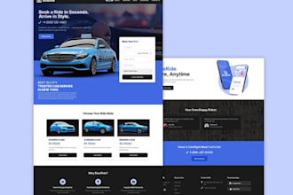 design chauffeur website taxi booking app limousine website taxi booking website