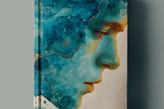 create watercolor book cover
