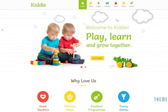 build childcare website kindergarten preschool daycare school website, app